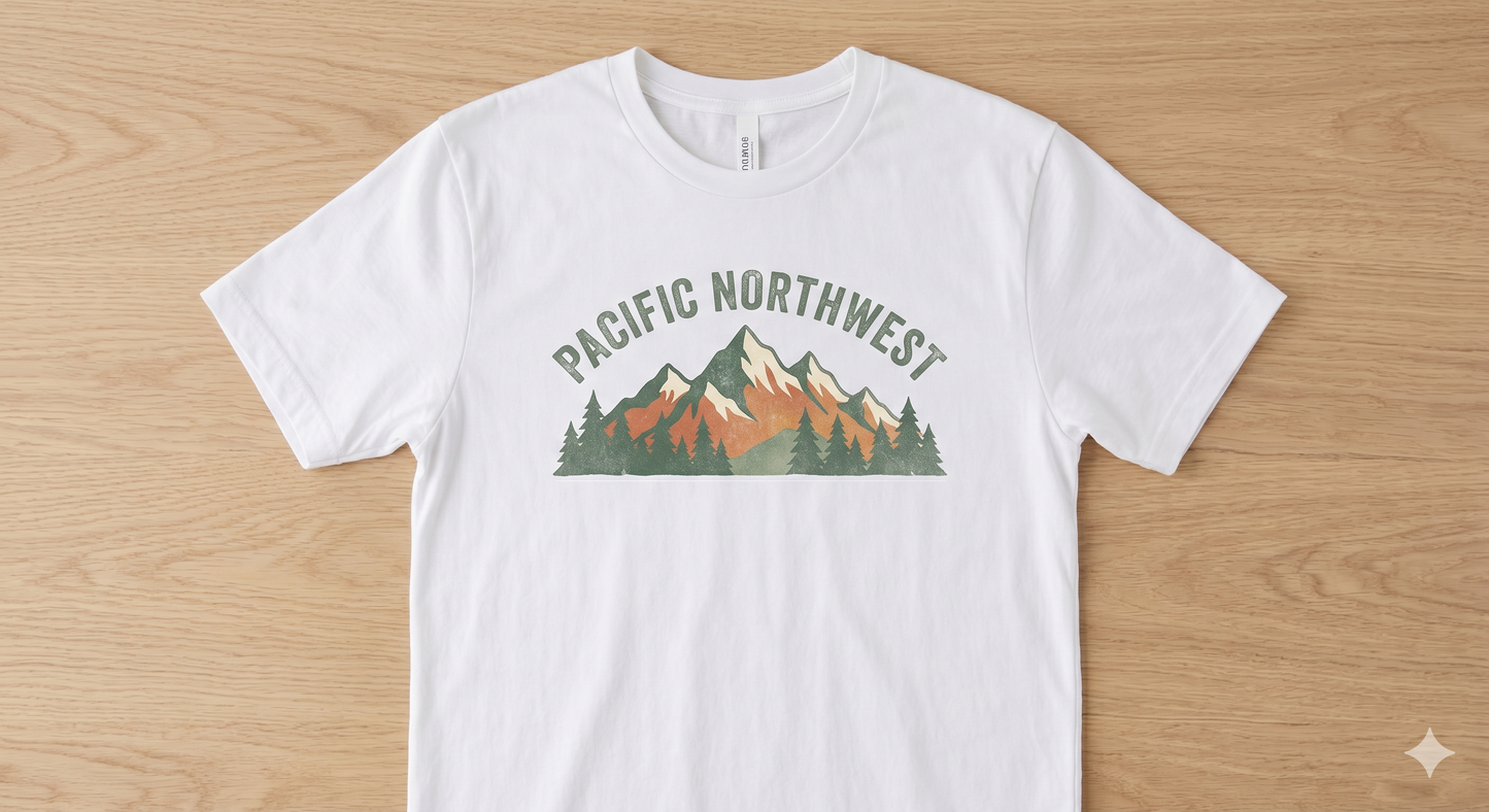The Vintage White PNW Tee